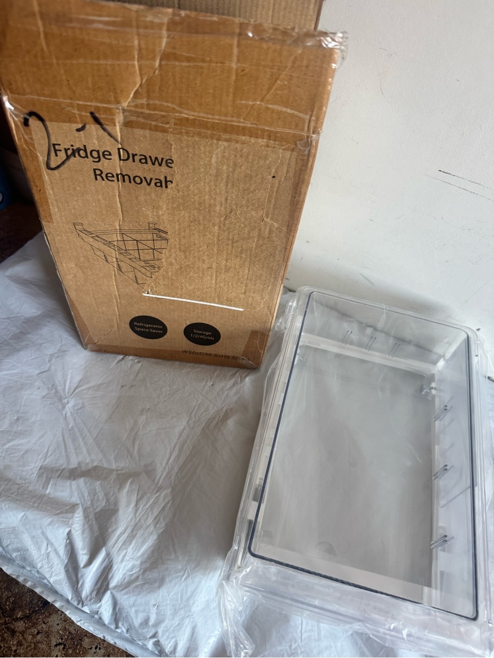 Clear Plastic Refrigerator Drawer Replacement - Transparent